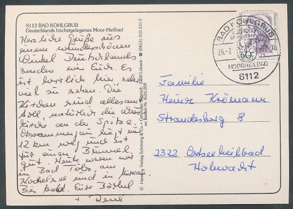 Grüße aus dem Moorheilbad Bad Kohlgrub Oberbayern